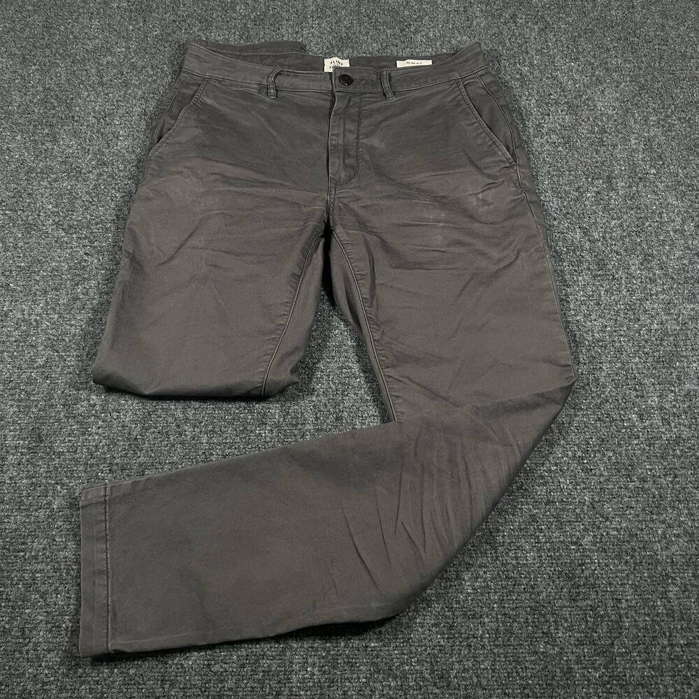 Flint & Tinder Mens Size 32x31 Dark Gray 365 Slim Fit Chino Pants